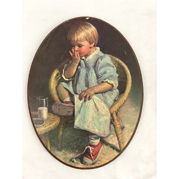 Set James Ingwersen Art Prints Oval Wall Art Gretchen & Gary Boy Girl 1973 - Picture 2 of 12